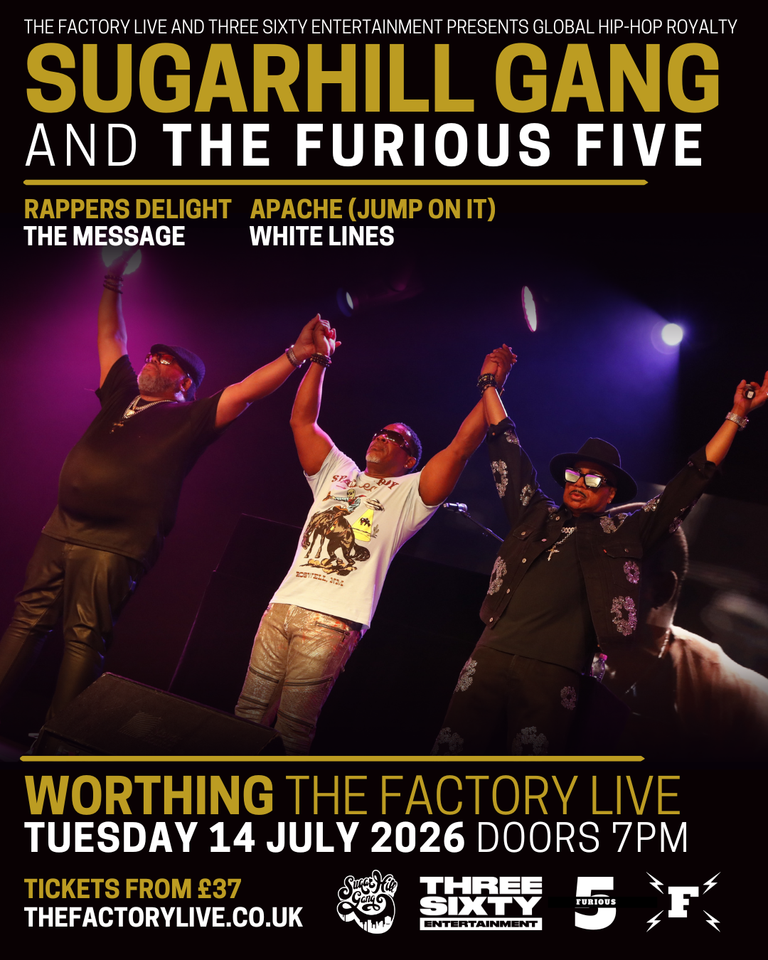 洋楽 G-RAP THE SOUTH SIDERS - LIVE FAST DI... SUGARHILL GANG & THE FURIOUS FIVE — The Factory Live